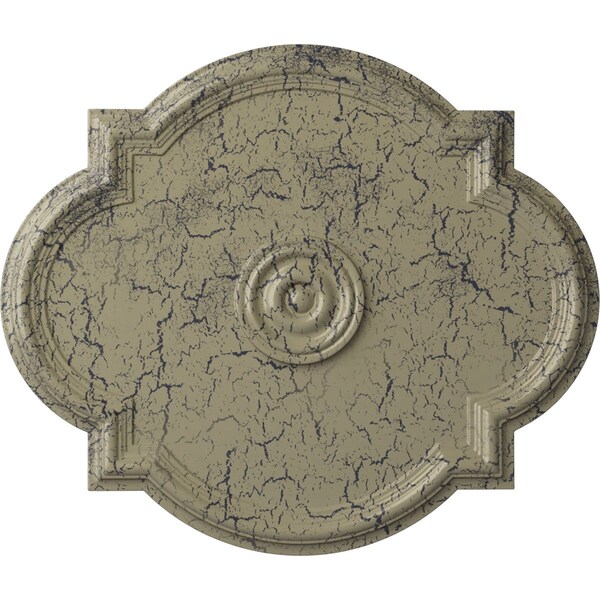 Ekena Millwork Waltz Ceiling Medallion (Canopies up to 5 1/4"), 24"W x 20 1/2"H x 1 1/8"P, Castle Stone Crackle CM24WACSC - main